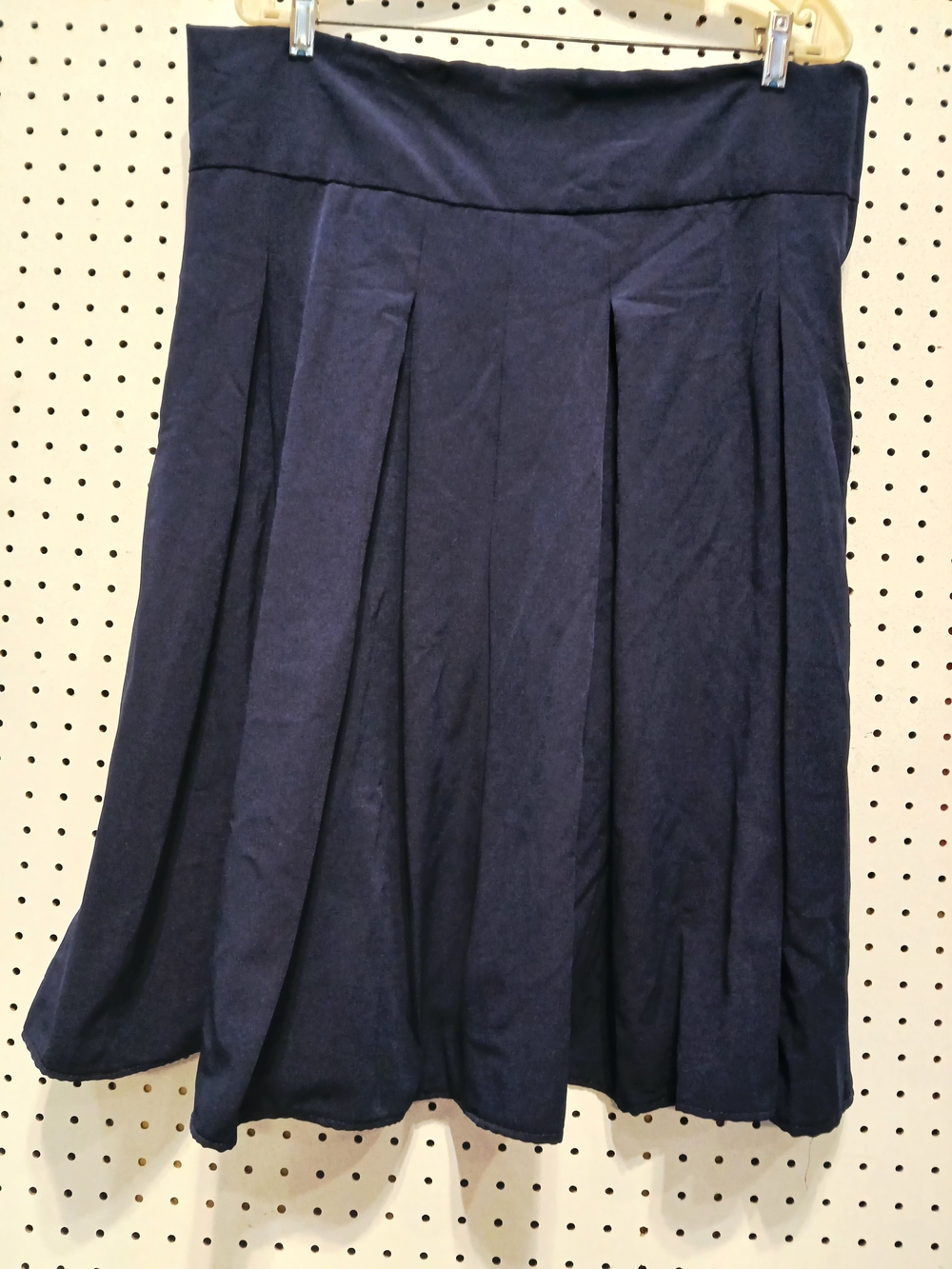 Source Unknown Navy Pleated Skirt